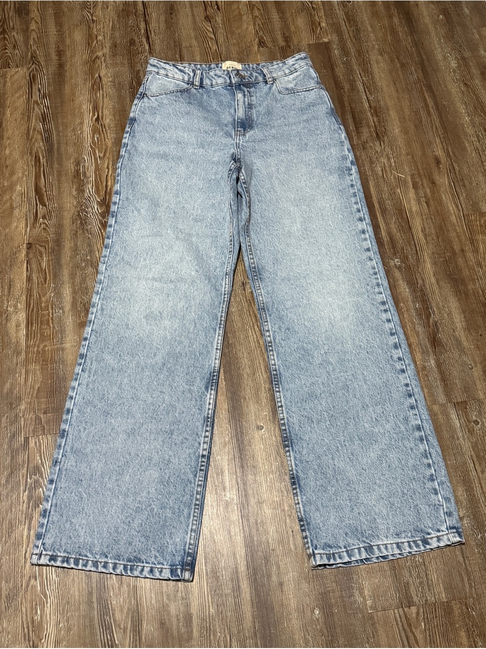 Sezane Denim Le New Wide Leg Jeans Women's 38 High Rise Baggy Designer Fit